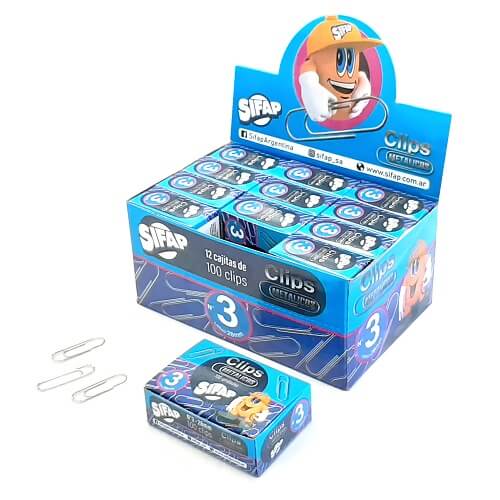  CLIPS SIFAP N3 X12 CAJITAS X100 CLIPS