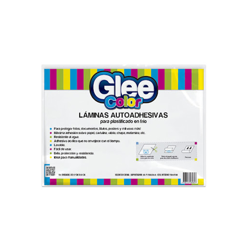  PLANCHA PLASTIFICADO EN FRIO GLEE COLOR X10 UNIDADES