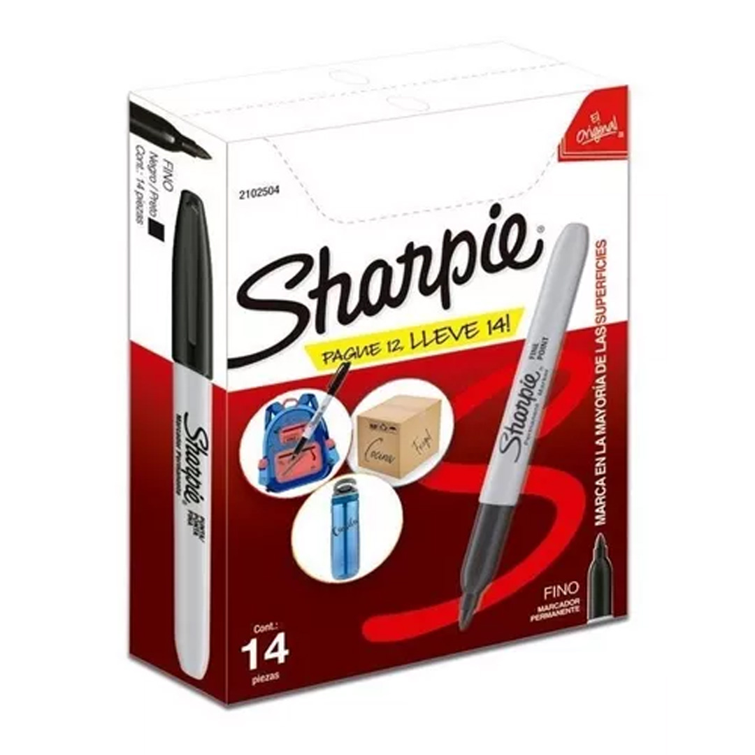  MARCADOR PERMANENTE SHARPIE FINO NEGRO;
X14