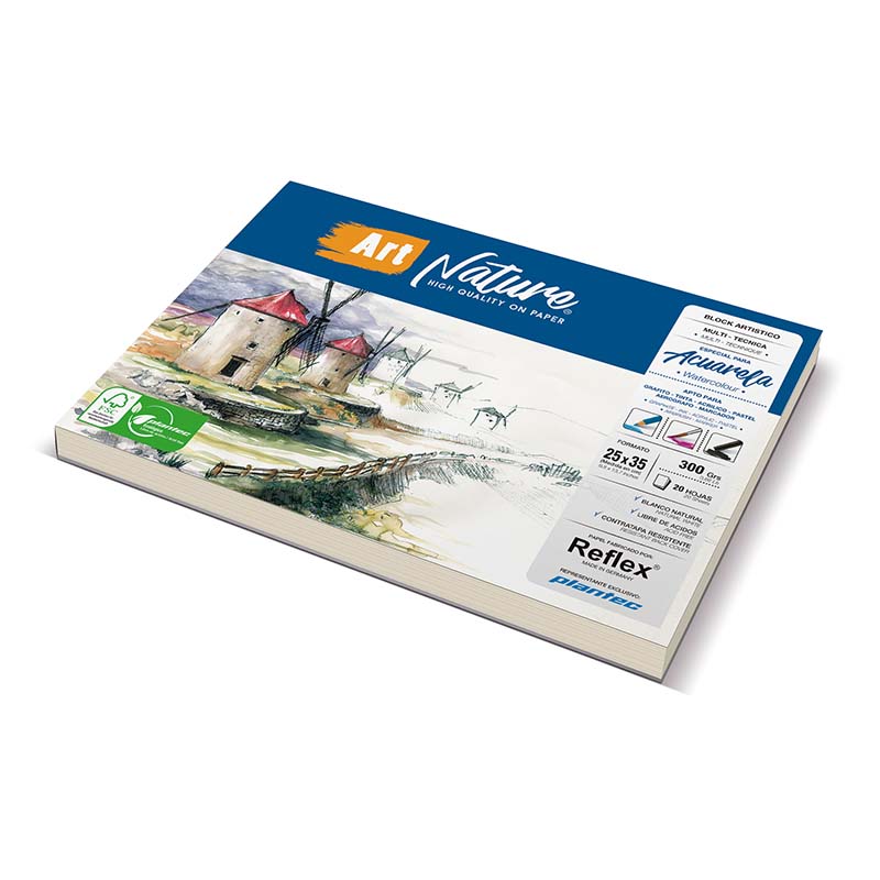  BLOCK DE DIBUJO ART NATURE PLANTEC 300GR  25X35 X20 HOJAS