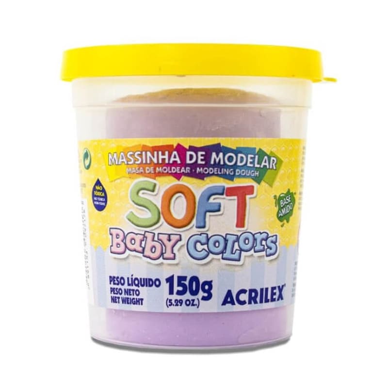  MASA MODELAR SOFT ACRILEX POTE 150G BABY  LILA X6