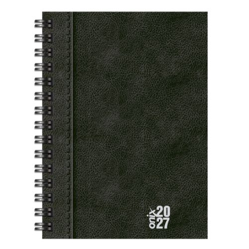  AGENDA ONIX 16X22 N8 ESPIRAL SEMANA ALA VISTA UOMO BLACK