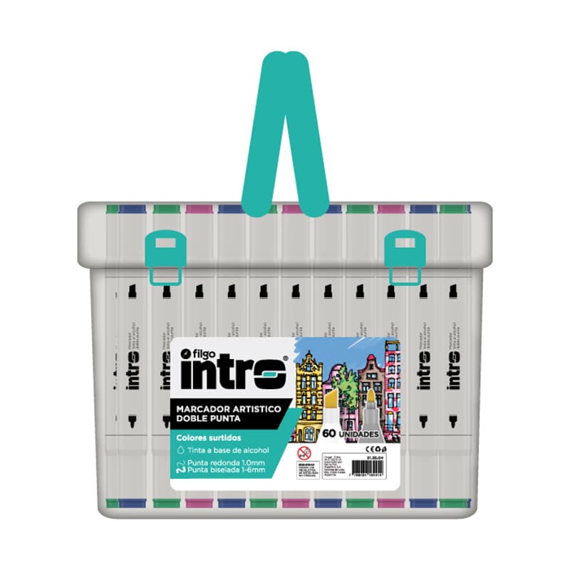  MARCADOR INTRO ARTISTICO DOBLE PUNTA  SURTIDO X60