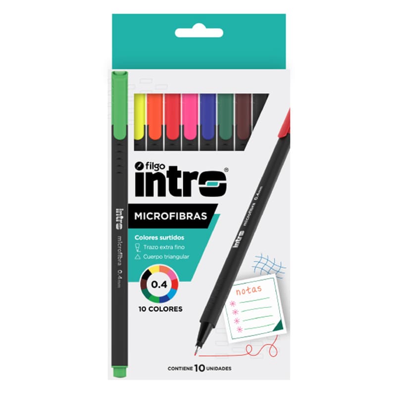  MICROFIBRA INTRO ESTUCHE X10 SURTIDO