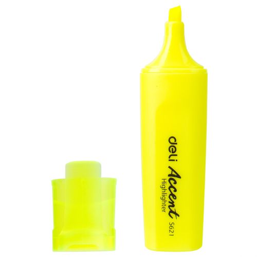  RESALTADOR CHATO DELI ACCENTIO AMARILLO FLUO CAJA X 10