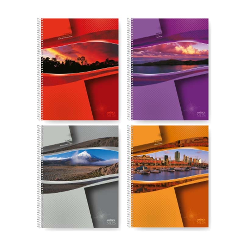  CUADERNO AMERICA 29.7 NOS 2 TAPA  FLEXIBLE ESPIRAL 80H CUADRICULADO
