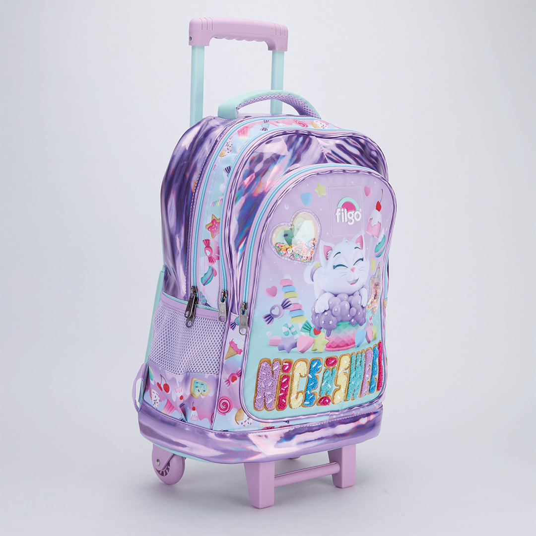  MOCHILA FILGO STARPAK 3D 18'' CARRO  GATITO 26L
