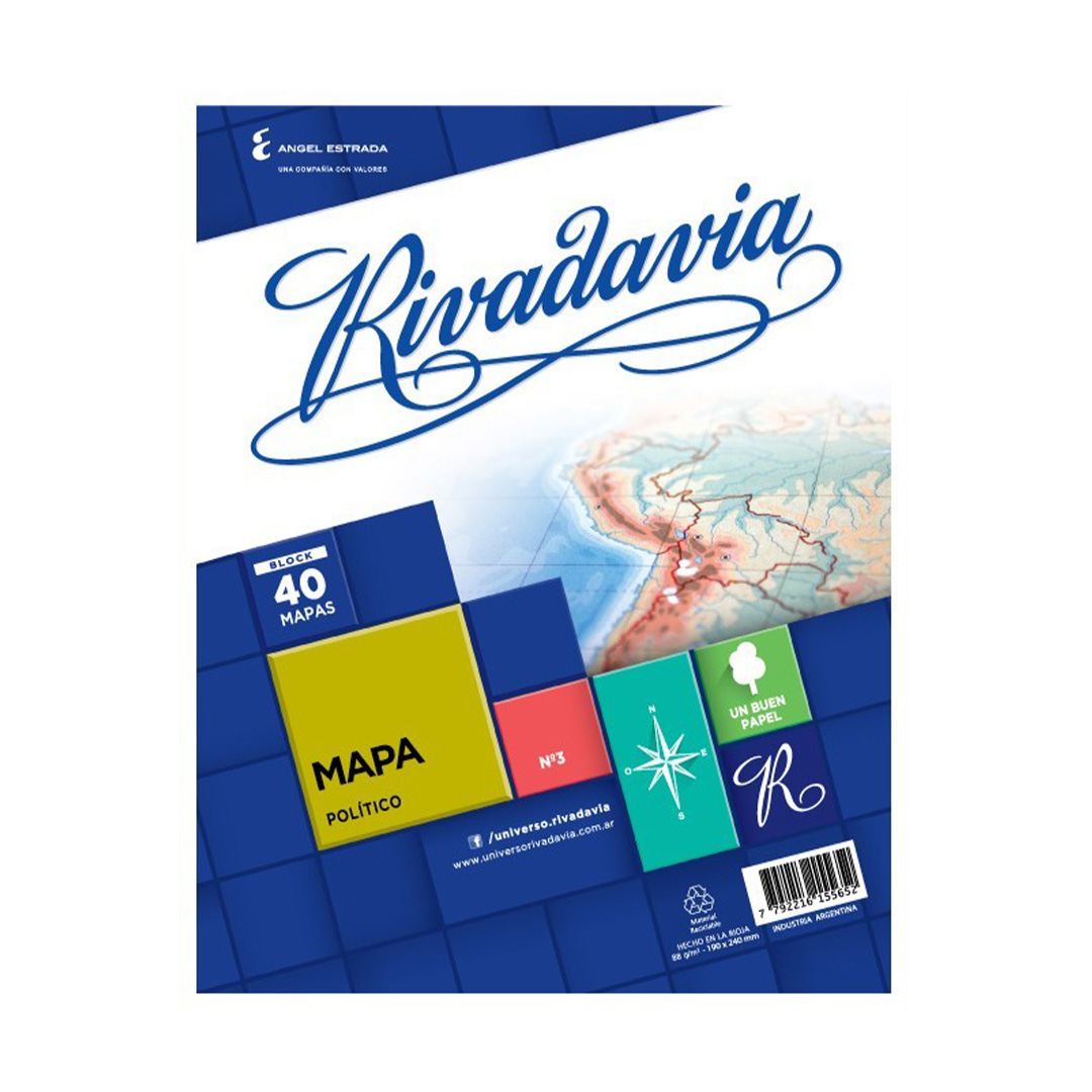  MAPAS N3 RIVADAVIA X 40H REGION LLANURA CHAQUEÑA POLITICO