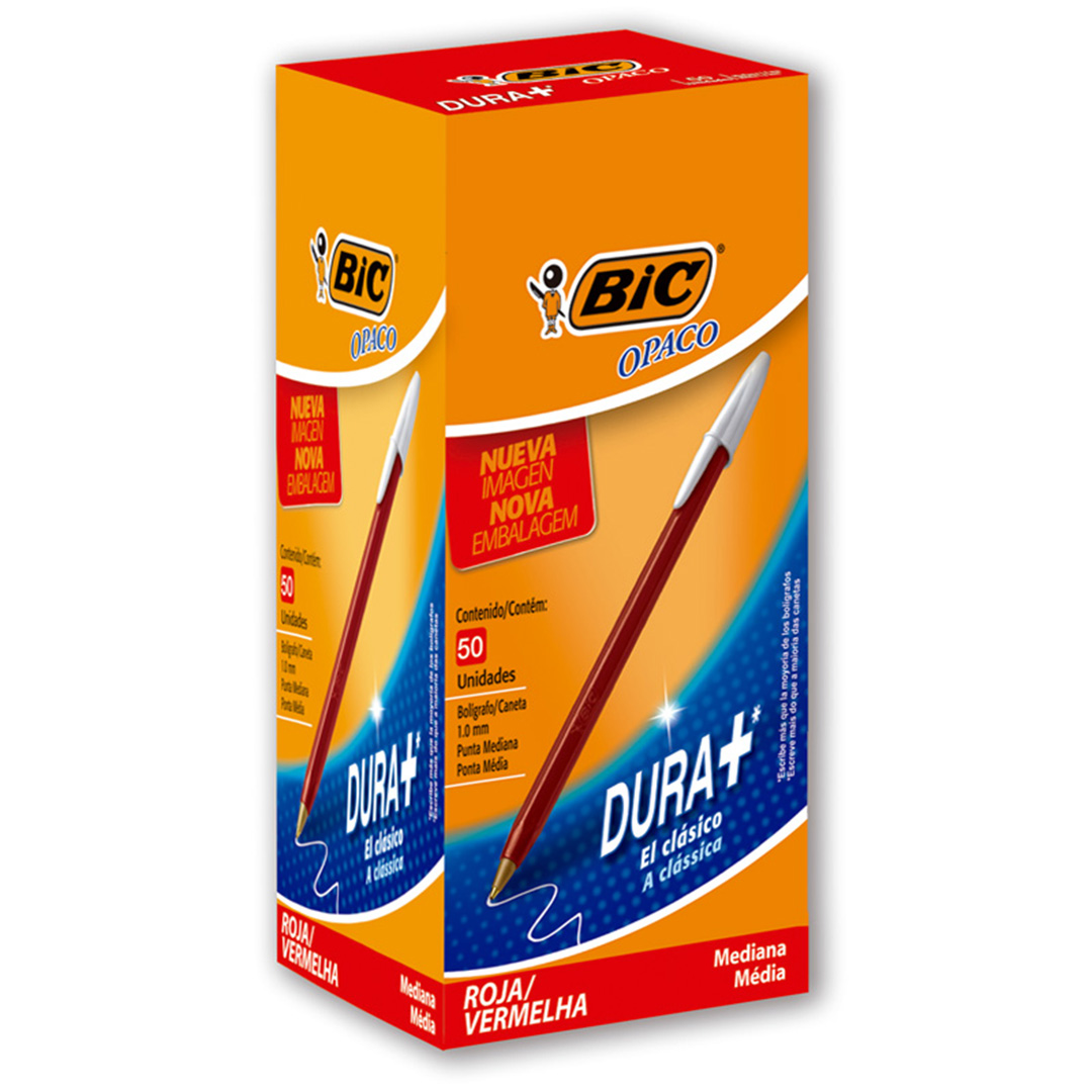  BOLIGRAFO BIC OPACO 1MM ROJO X50