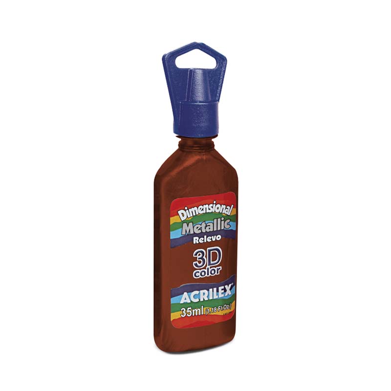  DIMENSIONAL RELIEVE 3D METALLIC ACRILEX 35ML COBRE