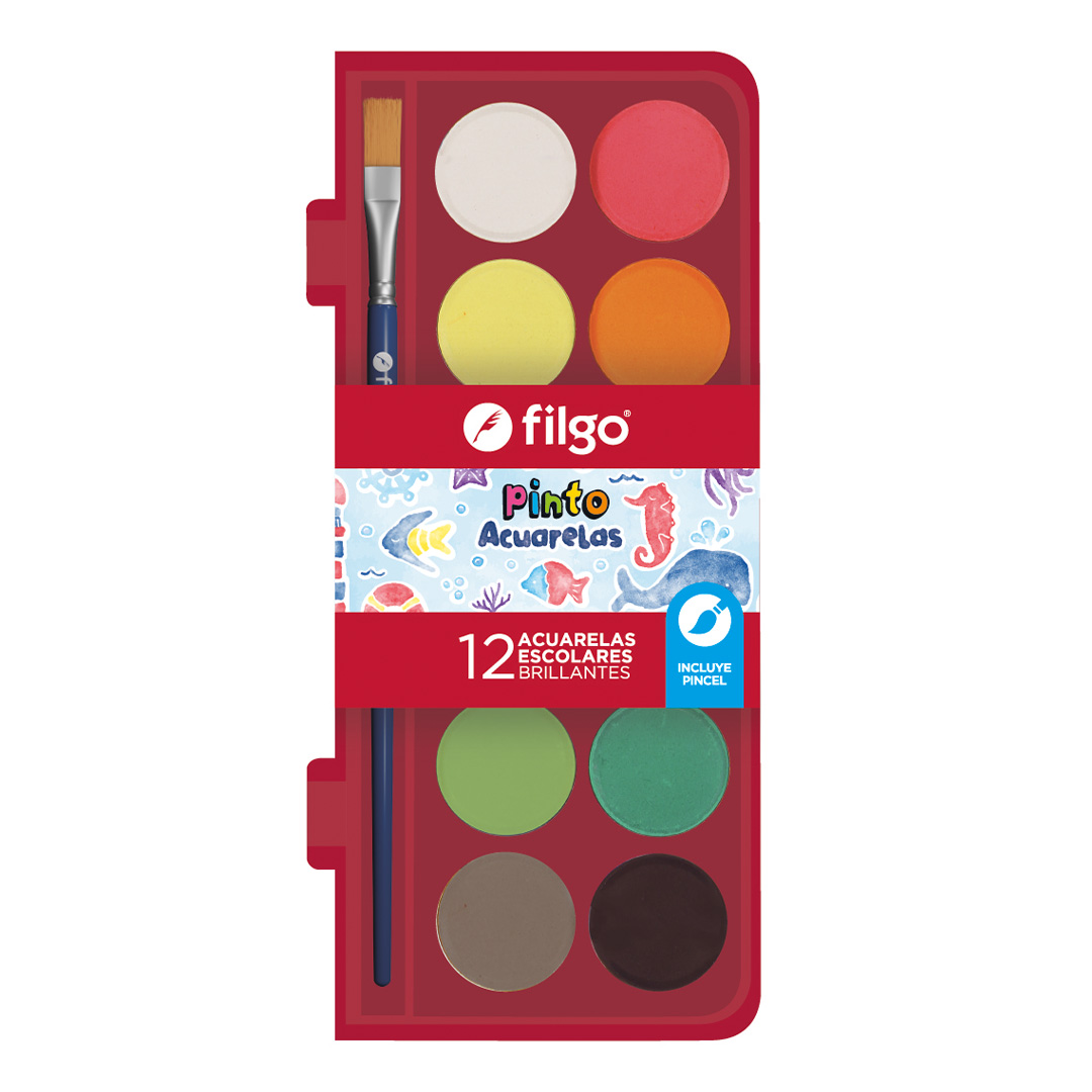 ACUARELA FILGO PINTO X12 ESTUCHE RIGIDO
