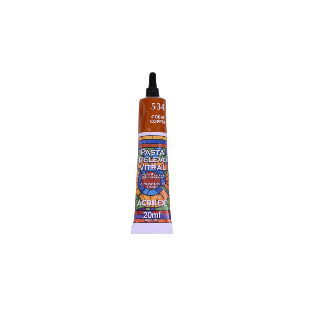  PASTA RELIEVE DELINEADORA ACRILEX   20ML COBRE