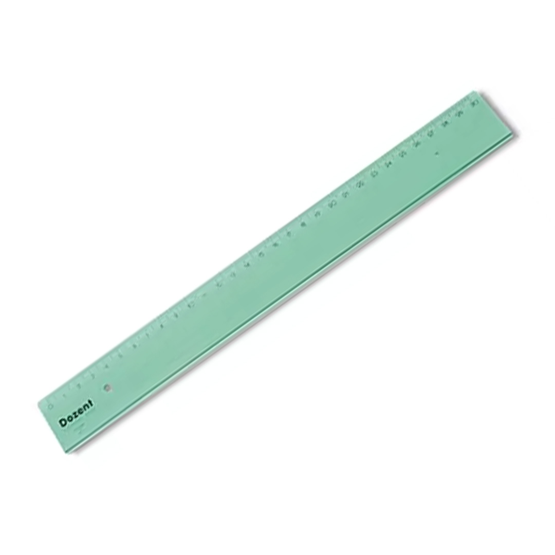  REGLA 30CM DOZENT VERDE TRANSPARENTE