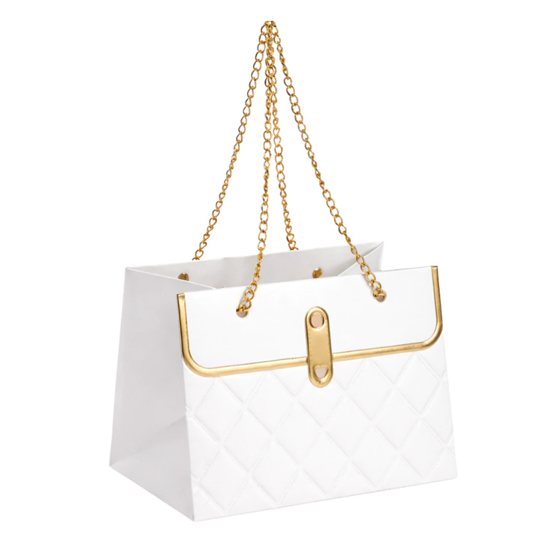  BOLSA REGALO CADENA REXON 17X11X20  BLANCA BLISTER X10
