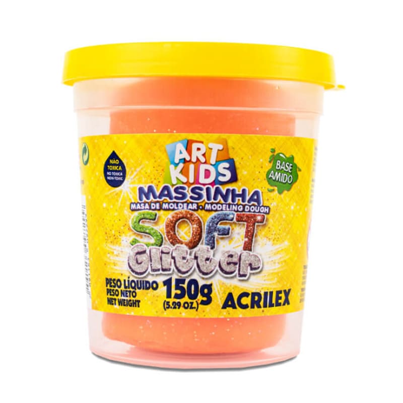  MASA MODELAR SOFT ACRILEX GLITTER POTE;
150G ROJO X6