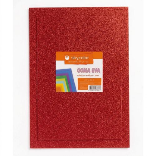  GOMA EVA BRILLO SKYCOLOR 40X60 X10 ROJO 1.6MM