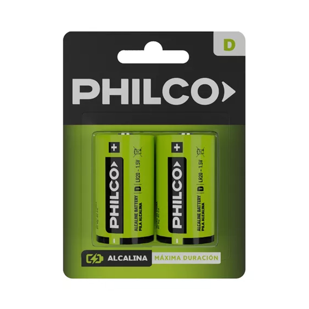  PILA D ALCALINA PHILCO BLISTER X2