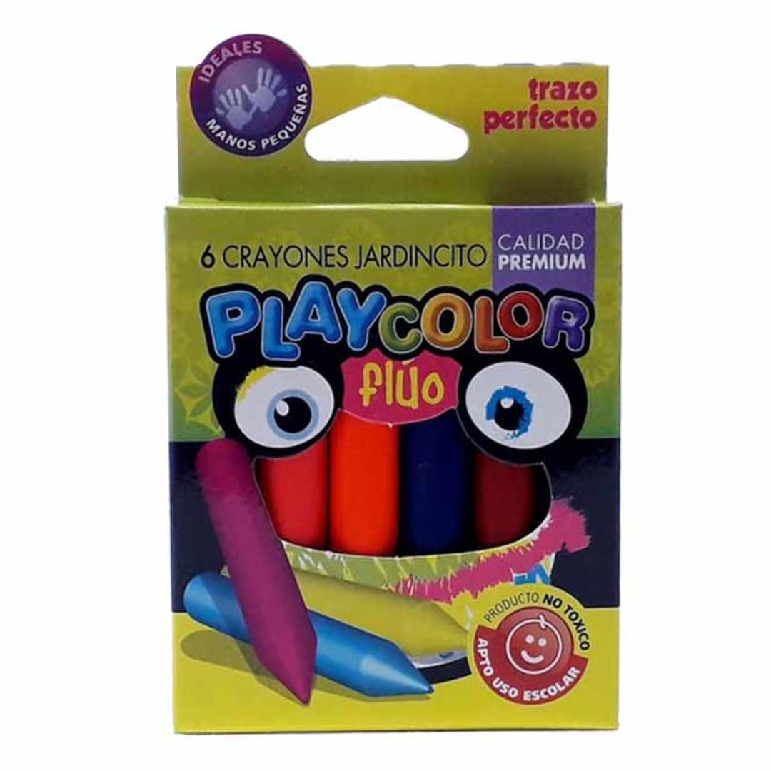  CRAYON PLAYCOLOR JARDINCITO FLUO X6