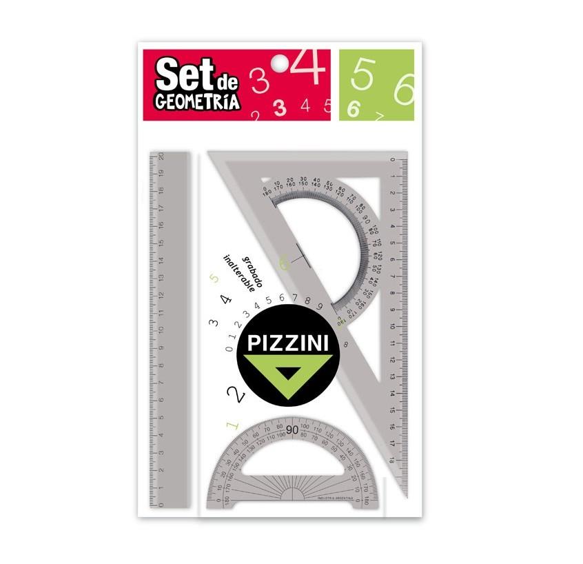  KIT TRAZADO PIZZINI 3 PIEZAS 20CM  ESCUELITA