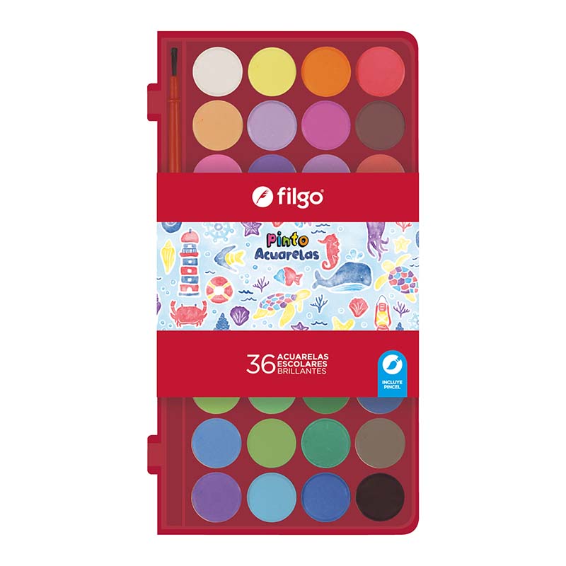  ACUARELA FILGO PINTO ESTUCHE RIGIDO X36