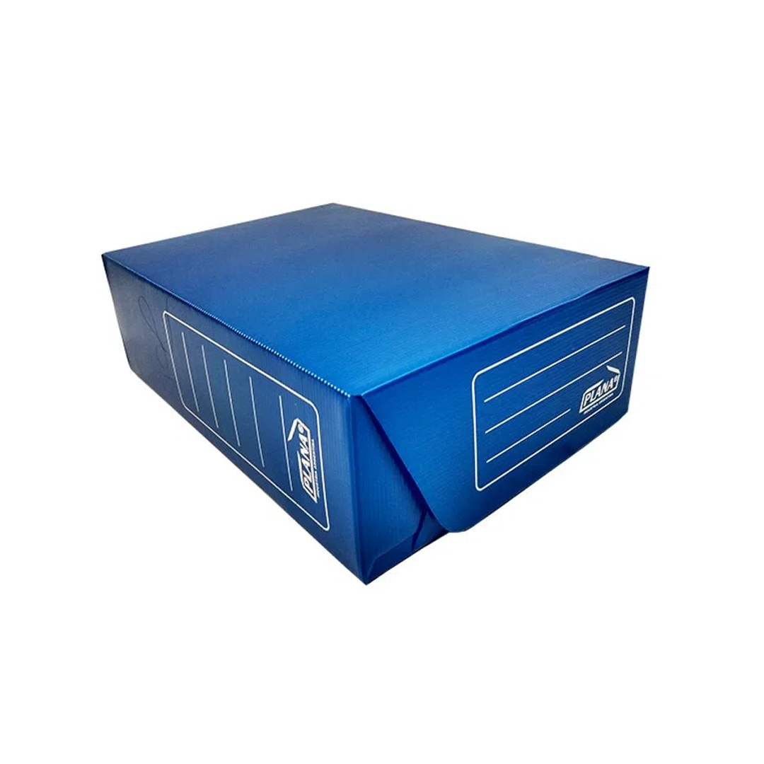  CAJA ARCHIVO PLANA LEGAJO AZUL X25 703;
39X28X12