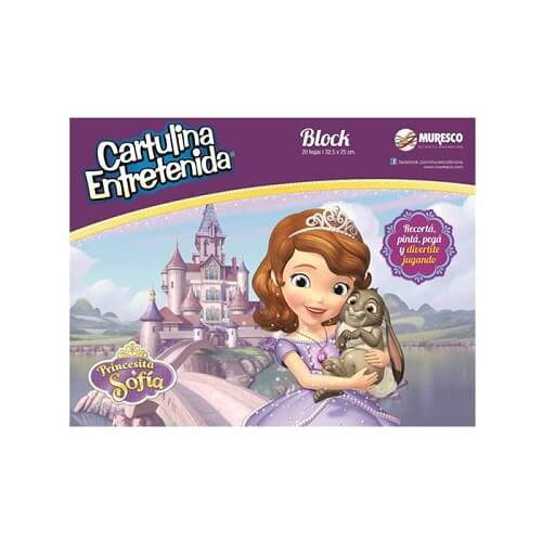  BLOCK CARTULINA ENTRETENIDA MURESCO  PRINCESA SOFIA