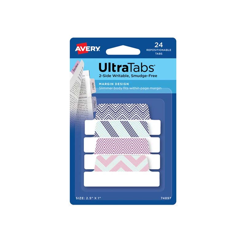  BANDERITA REPOSICIONABLE AVERY DESIGN6.4X2.54 X24 AZ/VE/VIO/RS