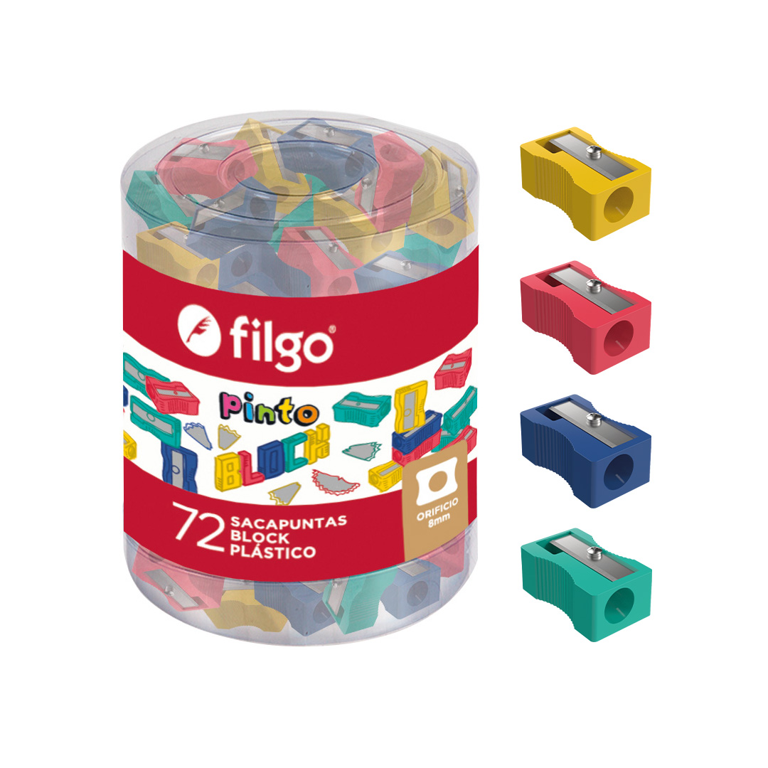  SACAPUNTAS FILGO PINTO BLOCK PLASTICOX72