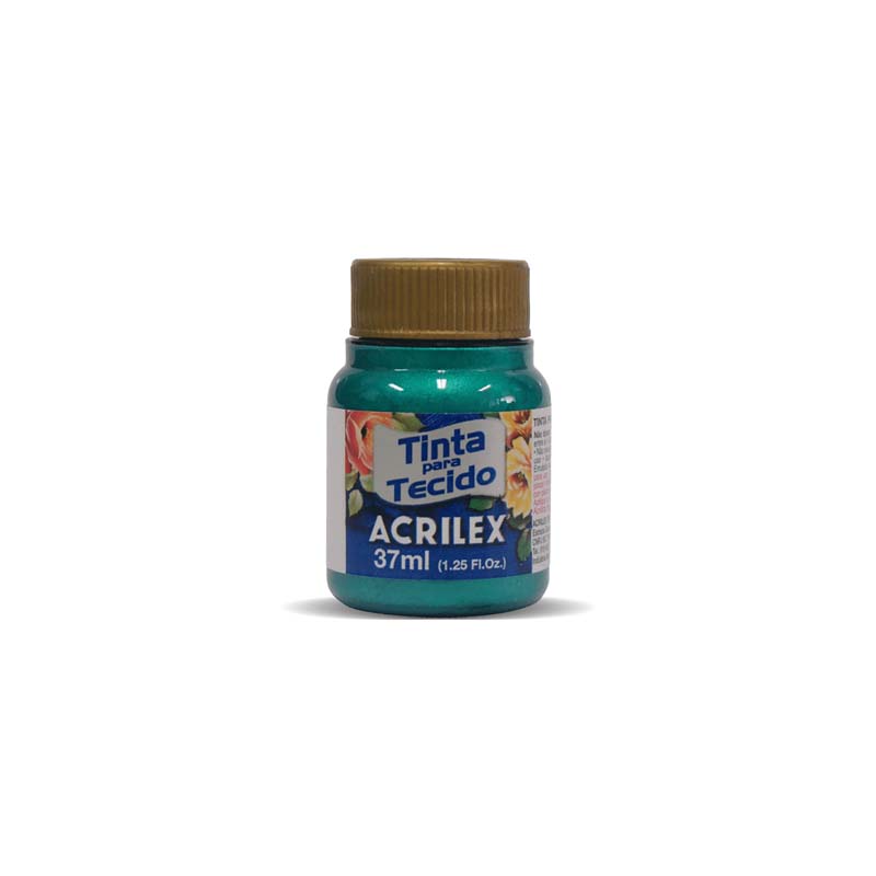  PINTURA TELA METALIZADA ACRILEX 37ML  VERDE