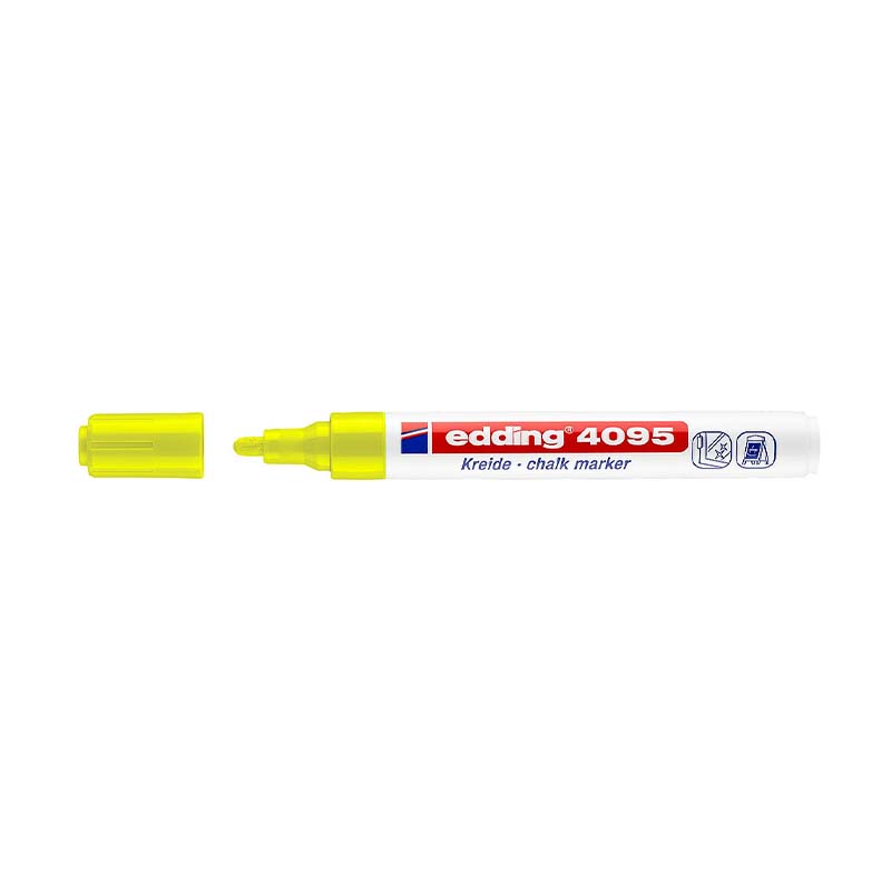  MARCADOR TIZA VIDRIO EDDING MEDIO E-4095  AMARILLO FLUO