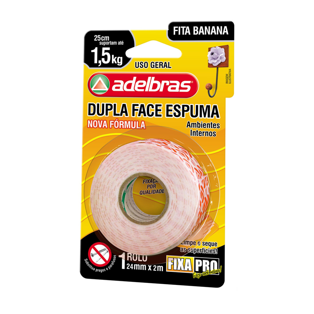  CINTA ADHESIVA BIFAZ ADELBRAS ESPUMA  24X2M BLISTER