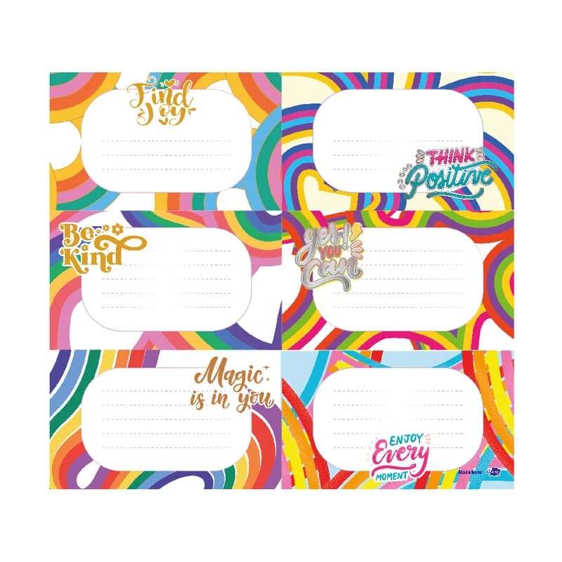  ETIQUETA ESCOLAR INKDROP RAINBOW