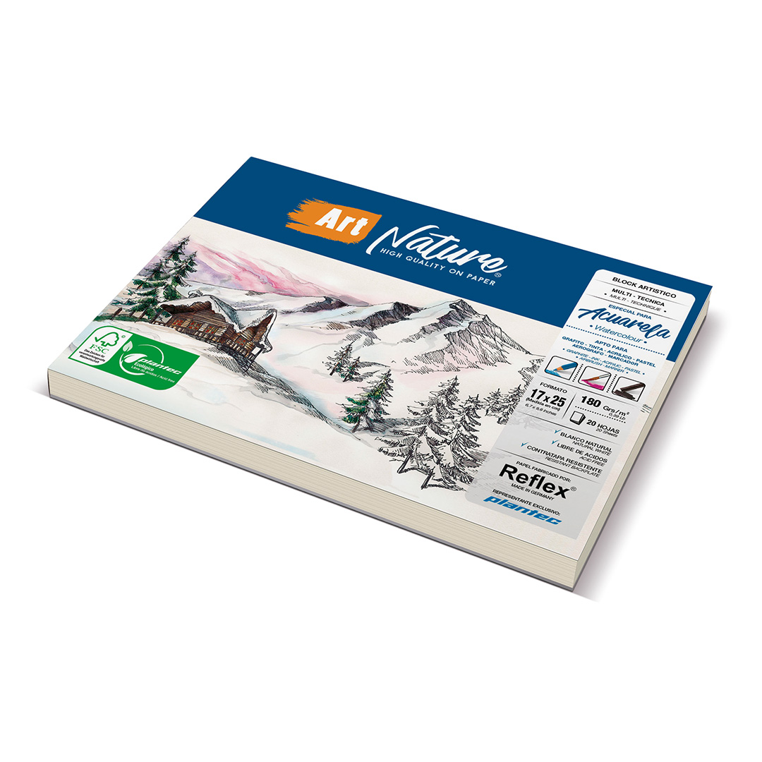  BLOCK DE DIBUJO ART NATURE PLANTEC 180GR  17X25 X20 HOJAS