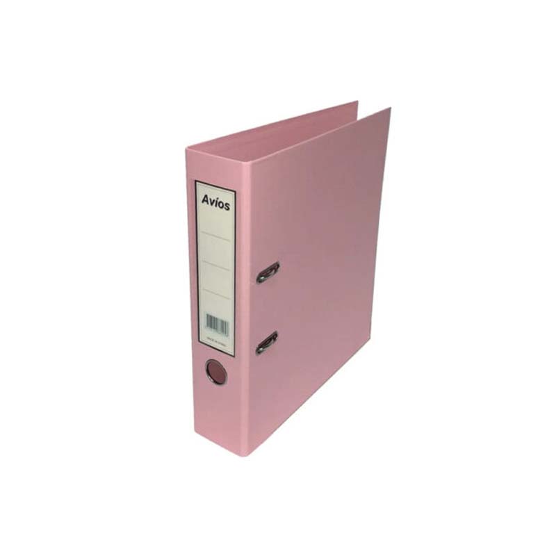  BIBLIORATO OFICIO AVIOS PLASTICO PALANCA  ALTA ROSA PASTEL