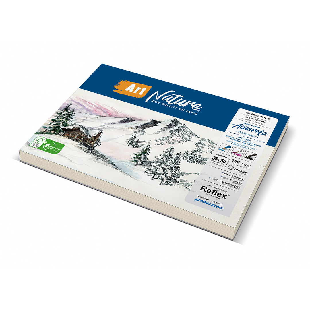 BLOCK DE DIBUJO ART NATURE PLANTEC 180GR  35X50 X20 HOJAS