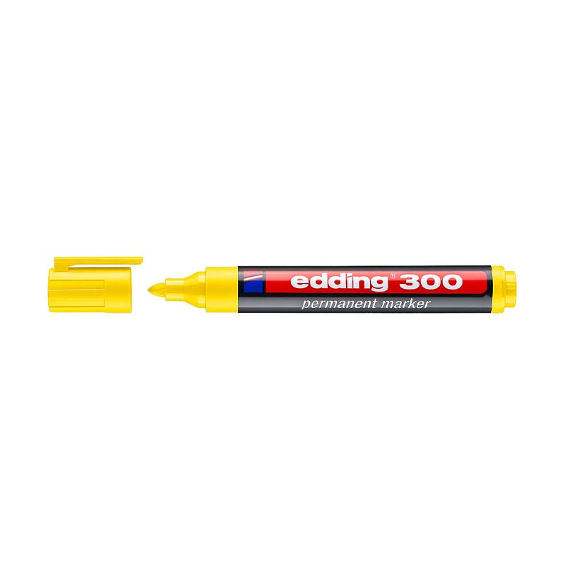  MARCADOR PERMANENTE EDDING RECARGABLEPUNTA REDONDA E-300 X10 AMARILLO