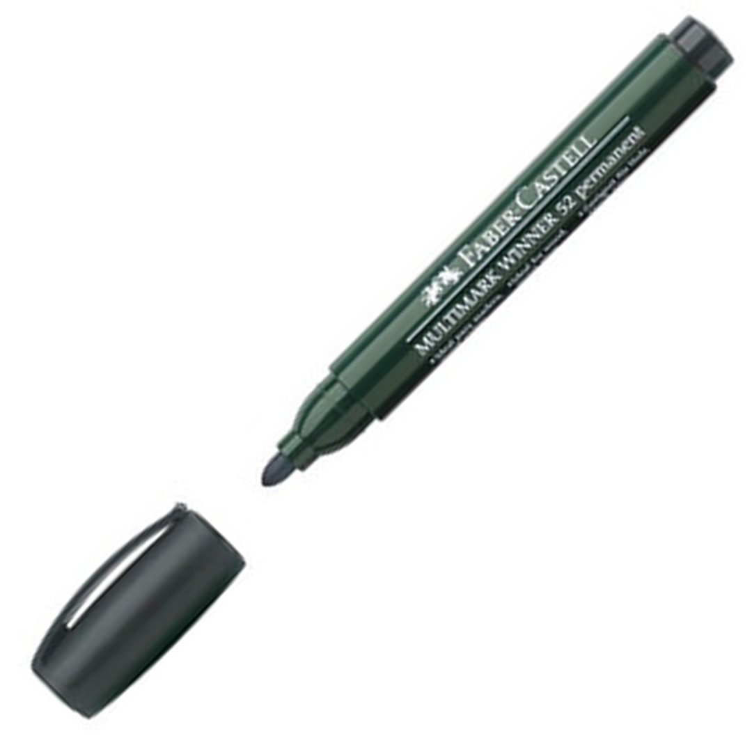  MARCADOR PERMANENTE FABER WINNER 52  PUNTA REDONDA NEGRO X12