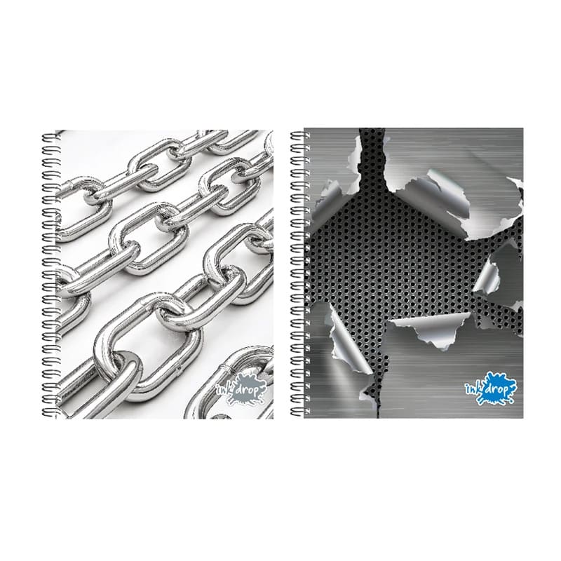  CUADERNO INKDROP A5 16X21 TAPA DURA  ESPIRAL 100H METAL