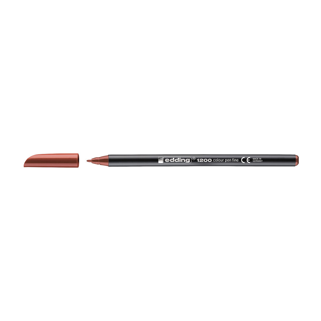  MARCADOR AL AGUA EDDING PUNTA REDONDAE-1200 X10 MARRON