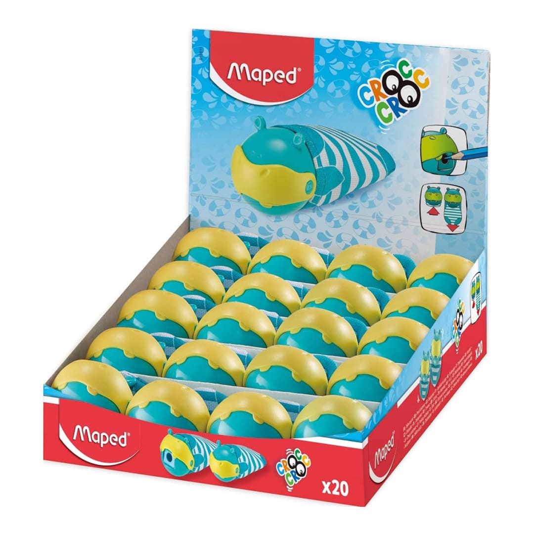  SACAPUNTAS MAPED CROC CROC HIPO 1  ORIFICIO DISPLAY X20