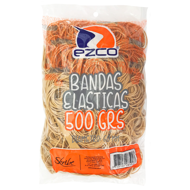  BANDA ELASTICA EZCO 60MM 500GR BOLSA