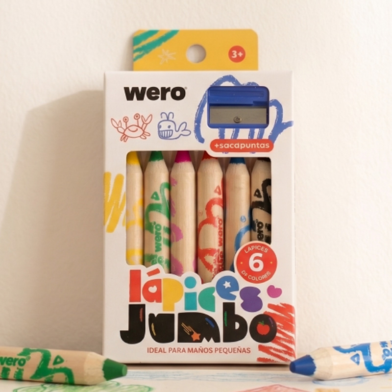  LAPIZ COLOR WERO JUMBO X6