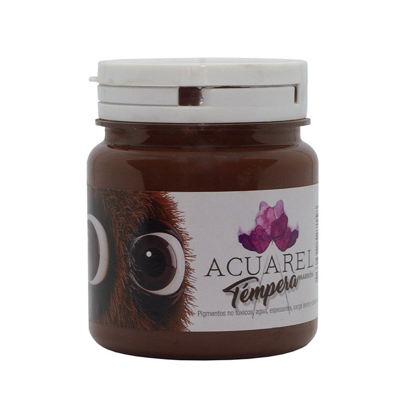  TEMPERA ACUAREL POTE 250GR MARRONOSCURO
