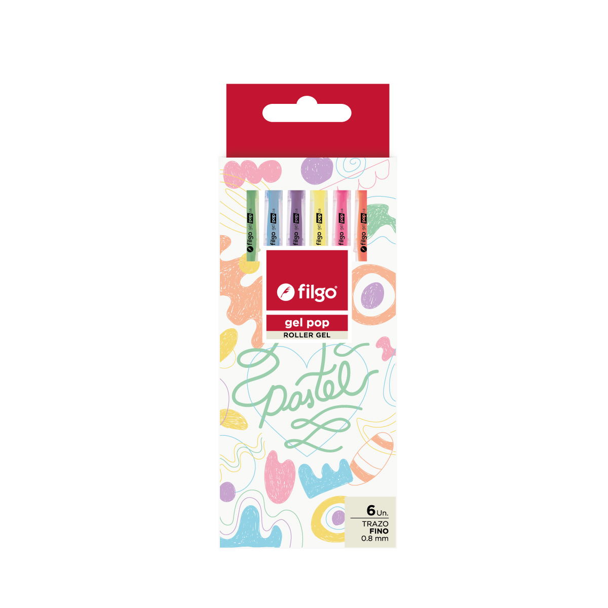  ROLLER GEL FILGO POP BLISTER X6 COLORES PASTEL