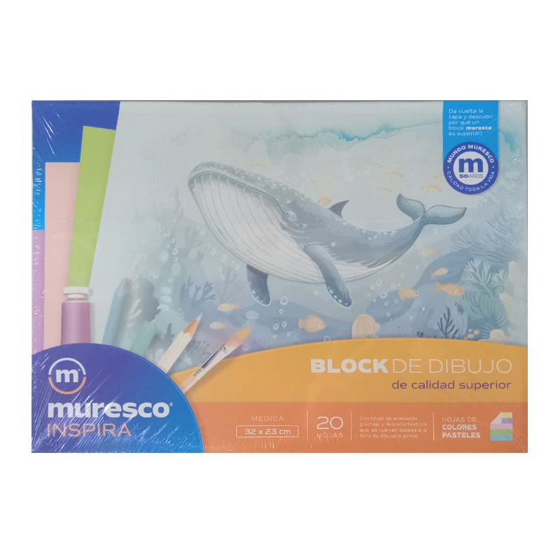  BLOCK N5 MURESCO X 20 HOJAS PASTEL  INSPIRA