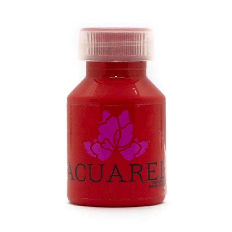  PINTURA PARA TELA ACUAREL 50CC ROJO  CADMIO PACK X6
