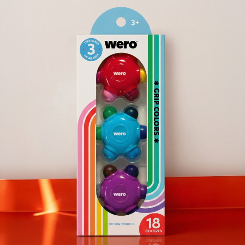  CRAYON WERO GRIP COLORS X18