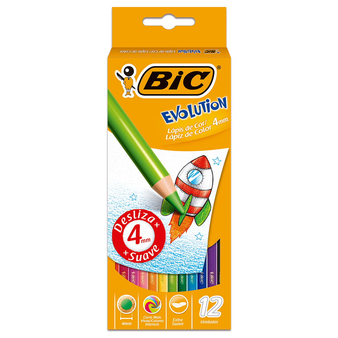  LAPIZ COLOR BIC EVOLUTION 4MM ESTUCHEX12