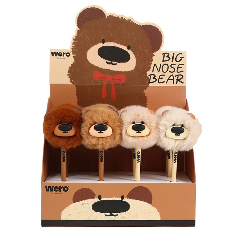  BOLIGRAFO POMPON WERO DISPLAY X12 BEAR