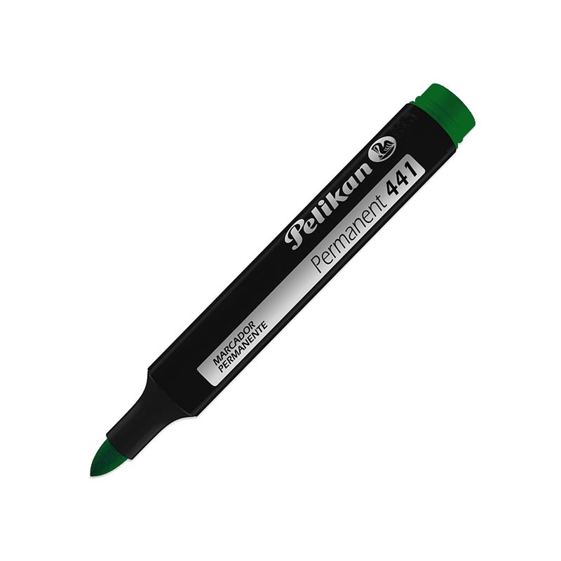  MARCADOR PERMANENTE PELIKAN 441 PUNTAREDONDA VERDE X10